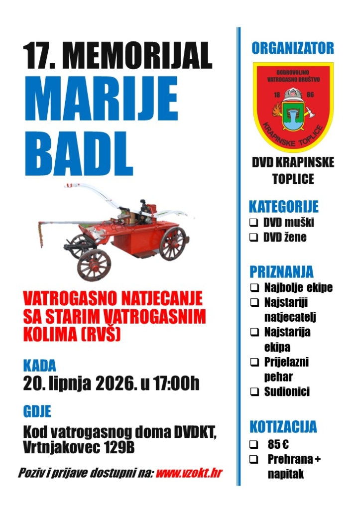 17. Memorijal Marije Badl